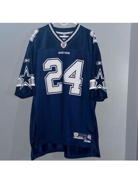 Marion Barber III Blue Dallas Cowboys #24 Throwback Authentic Reebok NFL Jersey
